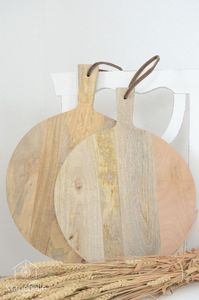 <b>Wood</b> Rectangle Chopping Block With Handle Natural Finish Kitchen Cutting Board Single <b>Piece</b> - Product Image 5