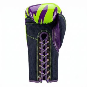 Guantes de Boxeo de Dedo Completo, Transpirables, con Protección UV, Cierre de Velcro en la Muñeca, para Adultos, Artes Marciales, Color Morado, Verde, Estampado de Cebra, Cuero PU - Product Image 2