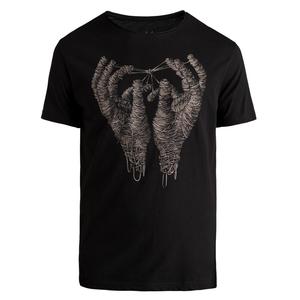 T-shirt vintage délavé à l'acide avec imprimé étoiles, effet usé et délavé, coupe ample personnalisée, style streetwear - Product Image 2