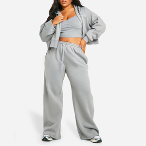 Custom Women's Winter Solid Hooded Cargo Tracksuit <b>Set</b> High Neck Crop Top and <b>Joggers</b> 2 Piece <b>Matching</b> Pockets Casual Outfit - Product Image 4