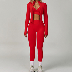 Ensemble de yoga pour femmes, imprimé avec un logo personnalisé, écologique, respirant, en spandex/nylon, séchage rapide, soutien-gorge de sport sexy, leggings de fitness - Product Image 2
