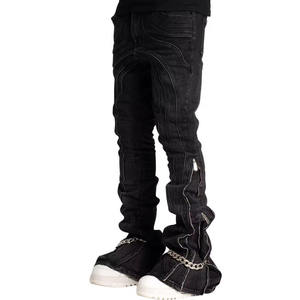 New Arrivals HAMIO SPORTS Men Stretch Straight Jeans Fashion Casual Regular Fit Denim <b>Trousers</b> Heavy Duty Quick Dry Breathable - Product Image 3