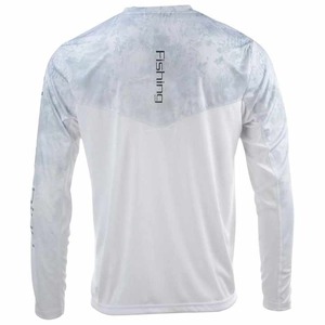 Chemise de pêche personnalisée en polyester 100% imperméable à manches longues avec impression numérique, protection UPF50+, vente en gros - Product Image 4