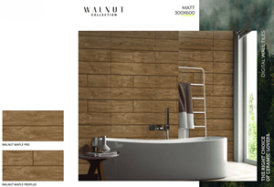<b>Matte</b> Wood Look Wall Tiles 300 x 600 Digital Wall Ceramic Tiles for Bathroom <b>Shower</b> Room Interior - Product Image 3