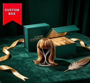 Cajas de Embalaje para Pelucas de Lujo Personalizadas con Logotipo, Cajas Premium para Pelucas con Forro de Satén, Cajas de Regalo Personalizadas para Pelucas - Product Image 1