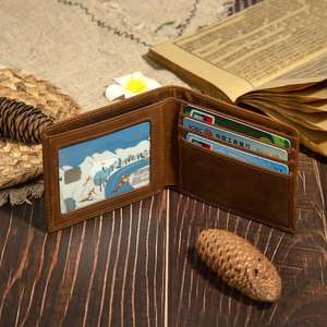 Cartera Minimalista de Cuero Vacuno Genuino para Hombre, para Uso Profesional, Cartera de Viaje Delgada y de Lujo - Product Image 6