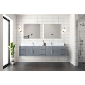 Grigio scuro 84 pollici. L X 22 Pollici Mobile Bagno Doppio con Top in Marmo Coltivato e Set Rubinetteria per Bagni Piccoli - Product Image 3