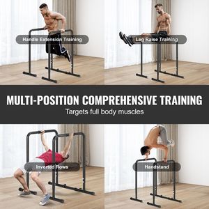 Stazione per Dip Bar con Capacità di 200 kg, Altezza Regolabile, Stabilizzatore per Allenamento Fitness - Product Image 6