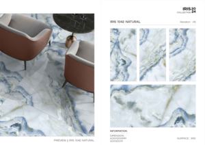 กระเบื้องพอร์ซเลนรุ่นใหม่ ลายไอริส ขนาด 60x120 ซม. 600x1200 มม. 24x48 นิ้ว สำหรับพื้นผิวภายในระดับพรีเมียม - Product Image 5