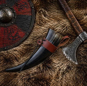 Viking <b>Drinking</b> <b>Horn</b> with Leather Belt Holder <b>Drinking</b> <b>Horn</b> - Product Image 5