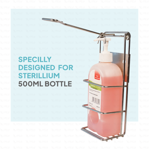 Dispensador de Desinfectante de Manos para Montar en la Pared, Soporte de Acero Inoxidable, Líquido Antibacterial sin Agua - Product Image 2