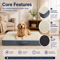 Matelas orthopédique de luxe XL pour chien, style mobilier, lavable, support robuste, écologique, pour grands chiens