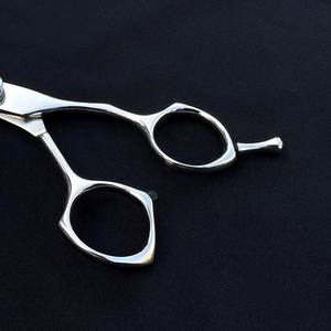 Tijeras de Peluquería Profesionales de 6 Pulgadas para Diestros, Hoja Convexa con Recubrimiento de Titanio, Punta Afilada, Mango Desplazado, Plateadas, Estilo Japonés - Product Image 4