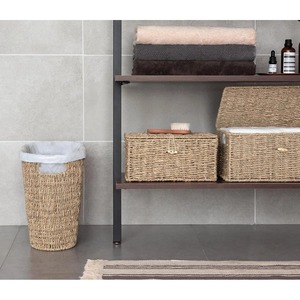 Oval seagrass <b>basket</b> with a tapered bottom Handmade <b>Storage</b> <b>Basket</b> Wholesale eco-friendly Made in Vietnam - Product Image 5