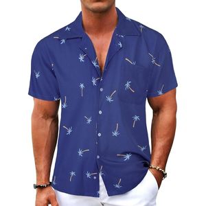 Chemise hawaïenne pour homme à manches courtes, imprimé floral noir, style tropical, boutonnée, en polyester léger - Product Image 6