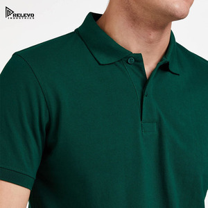 Chemise en toile respirante et écologique pour homme Relevo Industries, manches courtes, couleur verte unie, 100% coton - Product Image 5