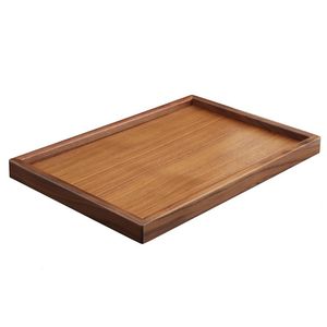 Bandeja de Servir Rectangular Moderna y Ecológica de Madera de Acacia, Multifuncional, con Asas, Acabado Pulido, para Uso en Interiores/Exteriores, para Fiestas - Product Image 1