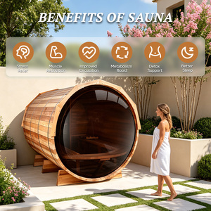 Sauna extérieur haut de gamme en cèdre rouge, certifié ETL, avec WiFi intelligent, modèle Holland Luxury <span class=keywords><strong>Resort</strong></span> - Product Image 2