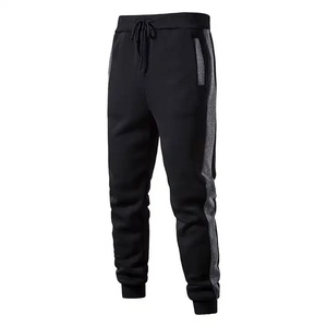 Survêtements de sport pour hommes personnalisables avec logo vierge, ensemble deux pièces en coton 100% délavé à l'acide, avec rayures - Product Image 4