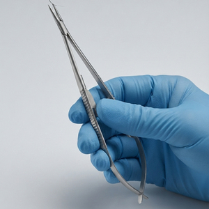 Porte-aiguilles micro Castroviejo en acier inoxydable de haute qualité, pinces manuelles, ensemble d'instruments chirurgicaux - Product Image 1