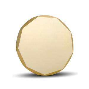 Marqueur de balle de golf en laiton, à bords facettés, vierge, fabriqué par le fabricant - Product Image 1