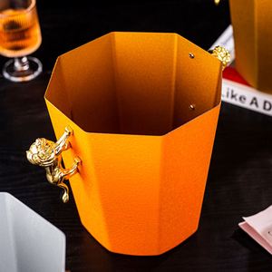 Cubo de Hielo Metálico de Acero Inoxidable de 5L con Asa de León Dorado para Cerveza, Vino, Champaña, Ideal para Bares, Restaurantes, Fiestas y Bodas - Product Image 2