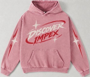 Sweat-shirt à capuche surdimensionné personnalisé en coton épais délavé à l'acide, imprimé graphique, streetwear, unisexe, 400g, OEM - Product Image 3