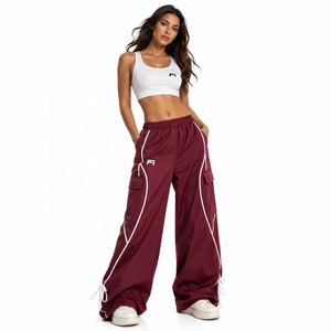 Pantalones deportivos anchos y holgados de chándal para hombre, estilo streetwear personalizado, con rayas, de tejido grueso, de pierna recta y acampanados, tipo jogger. - Product Image 2