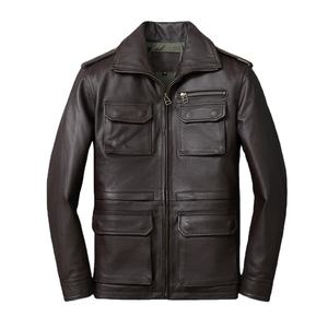 Venta de chaqueta de cuero de motocicleta de alta calidad, chaqueta elegante personalizada para hombres, nueva chaqueta de cuero con cremallera - Product Image 1