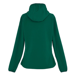 Veste polaire verte à capuche pour femme, manches longues, fermeture éclair, couleur unie, style décontracté, longueur normale, vêtement d'extérieur pour l'automne - Product Image 5