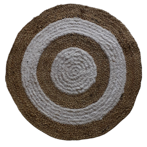 Tapis en jute tissé à la main, style bohème, écologique, géométrique, tribal, tissage plat - Product Image 5