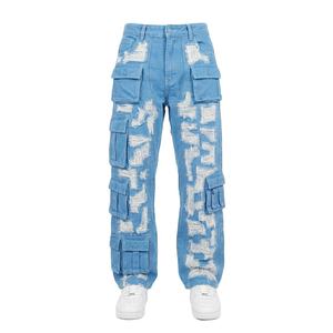 Pantalones Vaqueros de Moda para Mujer, Diseño Moderno, Color Azul, Estilo Urbano, Corte Ajustado, Tipo Cargo, de Algodón, para Mujer, 2026 - Product Image 4