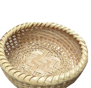 Cesta de Bambú Ecológica Redonda, Caja de Almacenamiento, Accesorios para el Hogar, Organizadores Tejidos, Juegos de Baño, Artículos Decorativos para el Hogar - Product Image 3