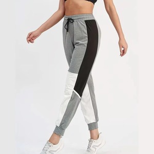 Pantalones Deportivos de Punto para Mujer, Cintura Alta, Color Sólido, Franja Lateral, Casuales, Transpirables, Corte Regular, Largos, Estilo Primavera - Product Image 5