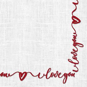 Serviettes de table en coton biologique 100% naturel, design brodé Saint-Valentin, linge de table pour hôtels, design personnalisé - Product Image 6