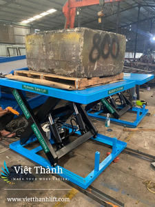 Superventas nueva mesa elevadora de tijera hidráulica eléctrica de 1 tonelada apilador eléctrico peatonal VIET THANH Vietnam 220V Motor de 1 año - Product Image 4