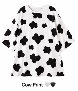 Chemise de nuit personnalisée par sublimation MooMoo pour femme, robe de détente imprimée surdimensionnée, pyjama doux, vente en gros - Product Image 5