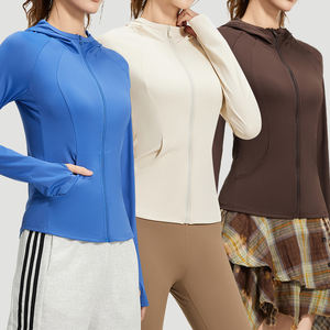 Solid Color Gym Fitness <b>Jacket</b> Yoga With Pockets Morning <b>Workout</b> White Yoga <b>Jacket</b> Quick-Dry Slim Yoga <b>Jacket</b> - Product Image 4