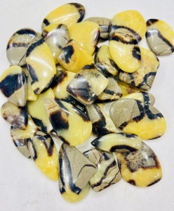 Grade AAA de cabochon de pierres précieuses septariennes jaunes en gros pierre en vrac pour la fabrication de bijoux - Product Image 5