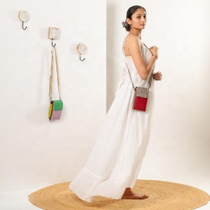 Genuine Leather Women's <b>Small</b> phone cover pouch Crossbody <b>Handbag</b> with Carved Mobile Phone Pocket Western Hair Hide Design - Product Image 6