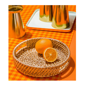 Fabulosa Bandeja Decorativa para Mesa de Comedor de Diseño Real, Hecha a Mano con Ratán Azul, Mejores Precios y Producto de Alta Demanda - Product Image 5
