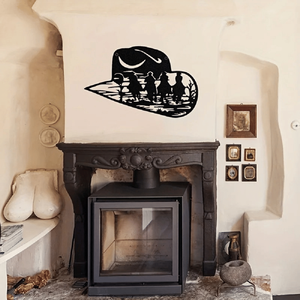 CIFbuy Decorazione Murale in Metallo a Forma di Cappello da Cowboy, Tema Country, Decorazione per la Casa, Servizio di Ritiro Disponibile - Product Image 4