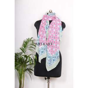 Pareos y pañuelos de playa hechos a mano al por mayor, 100% algodón suave, estampados a mano, a bajo precio, para mujer - Product Image 2