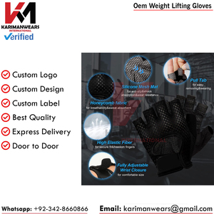 Gants de musculation personnalisés avec logo pour hommes et femmes, antidérapants, pour la salle de sport, l'entraînement et le fitness, fournisseur - Product Image 3