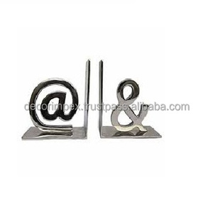 Heart shaped telescopic <b>bookends</b> Features a retractable design made of metal with a Silver plating or brass finish. - Product Image 5