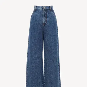 New Arrival Women Denim <b>Jeans</b> Mid Waist Straight Casual <b>Jeans</b> High Quality Quick Dry Customized Color - Product Image 4