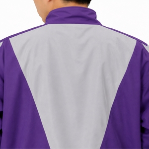 เสื้อแจ็คเก็ตวินด์เบรกเกอร์ผู้ชาย สีสันแบบคัลเลอร์บล็อก ดีไซน์เปลือกนอกน้ำหนักเบา สไตล์สปอร์ตเรโทร ซิปยาวเต็มตัว แต่งแผงตัดกัน - Product Image 6