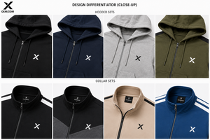 Survêtements à capuche et à col pour hommes X Sports City, qualité supérieure, performance, confort, style, OEM/ODM, logo X, designs tendance - Product Image 3