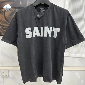 T-shirt tricoté de marque neuf, haute qualité, manches courtes, 100 % coton, coupe ample, personnalisation numérique, style urbain - Product Image 1