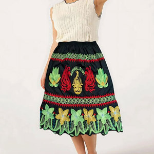 Faldas Micronesias de Primera Calidad para Mujer, Faldas de Algodón Bordadas para Dama, Falda Ajustada de Estilo Único de las Islas Micronesias - Product Image 4